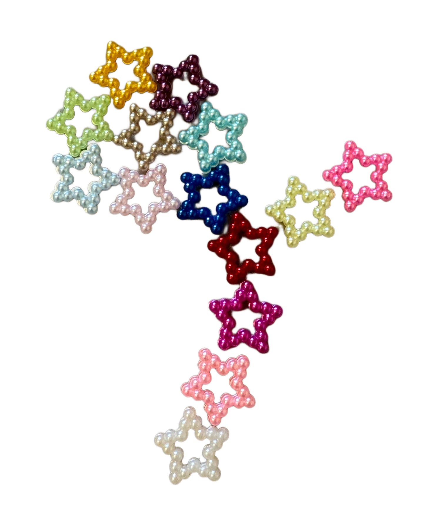 Colorful Faux Pearl Star Acrylic Spacer Beads for Beadable Pens, Bookmarks, Keychains, Bracelets, and More! Perfect for Your DIY Creations!