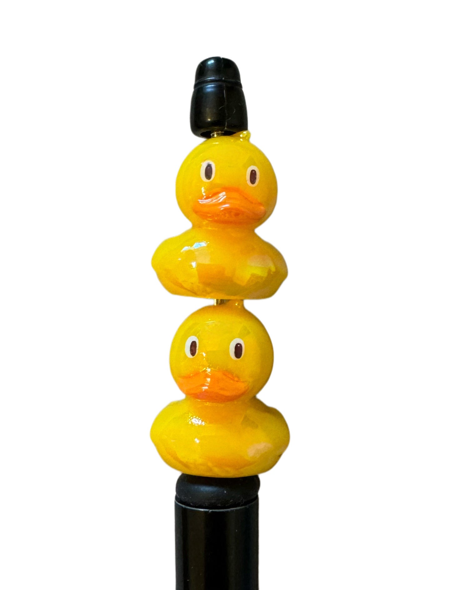 22mm 3D Yellow Cute Faced Duck Bead for Beadable Pens, Bookmarks, Keychains, Bracelets and More! Rubber Duckie Style Cruising Ducks