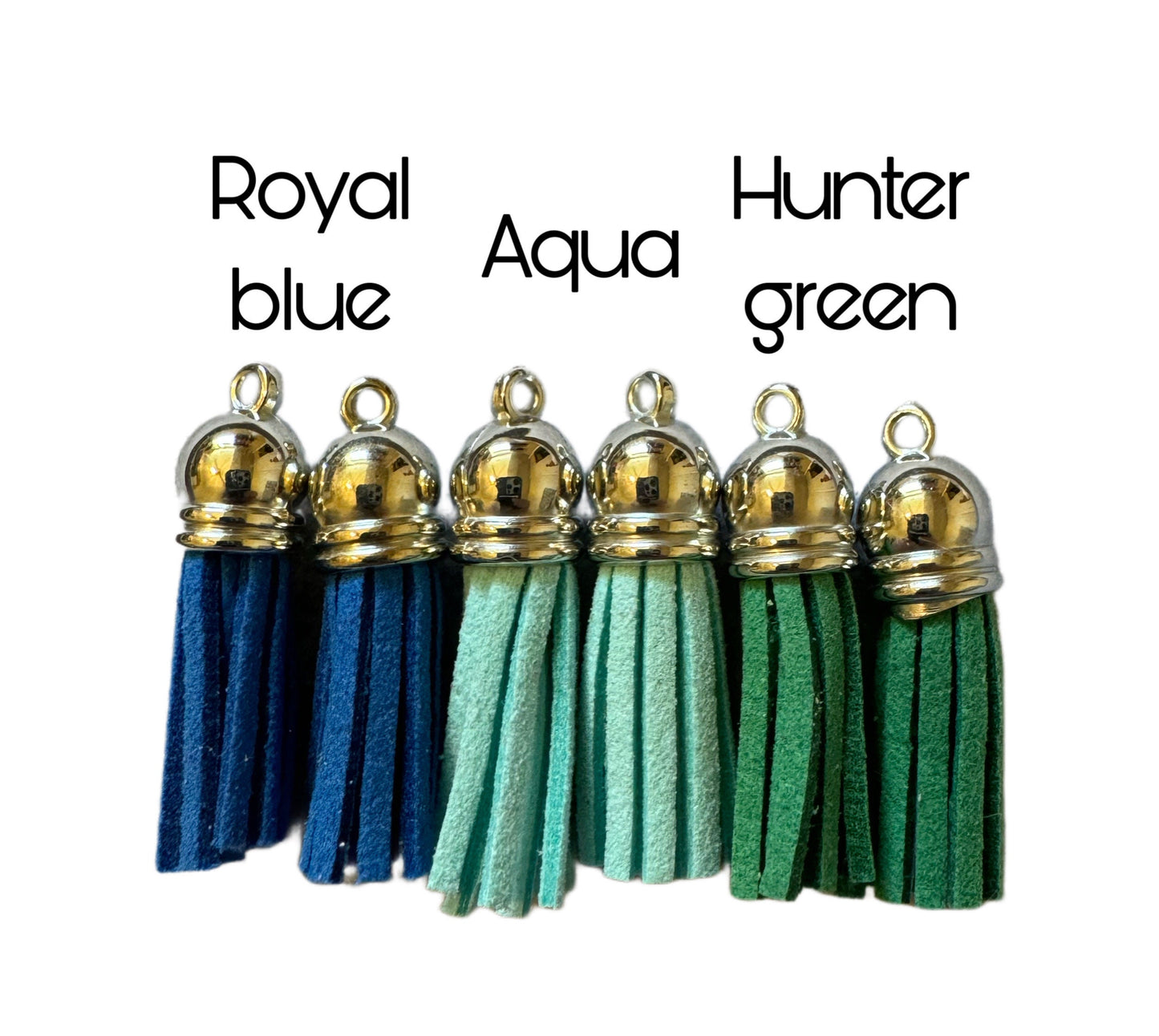 38mm Tiny Faux Leather Tassels With Silver Cap for DYI, Key Chains, Purse and Handbags or Clothing. Perfect for All Your Projects!
