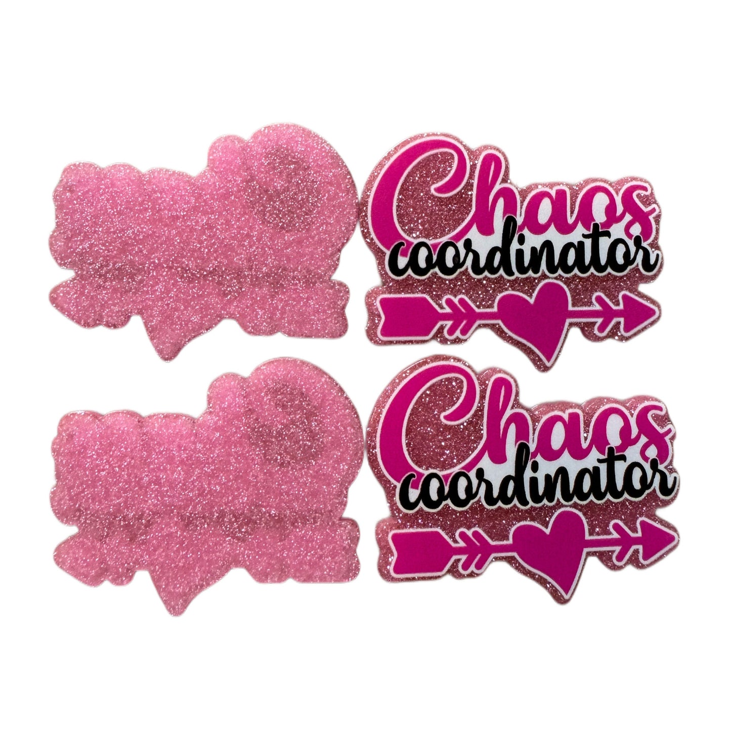 5 Pieces Chaos Coordinator Flatback One Sided Planar Acrylic for Keychains, Badge Reels, Earrings and More!