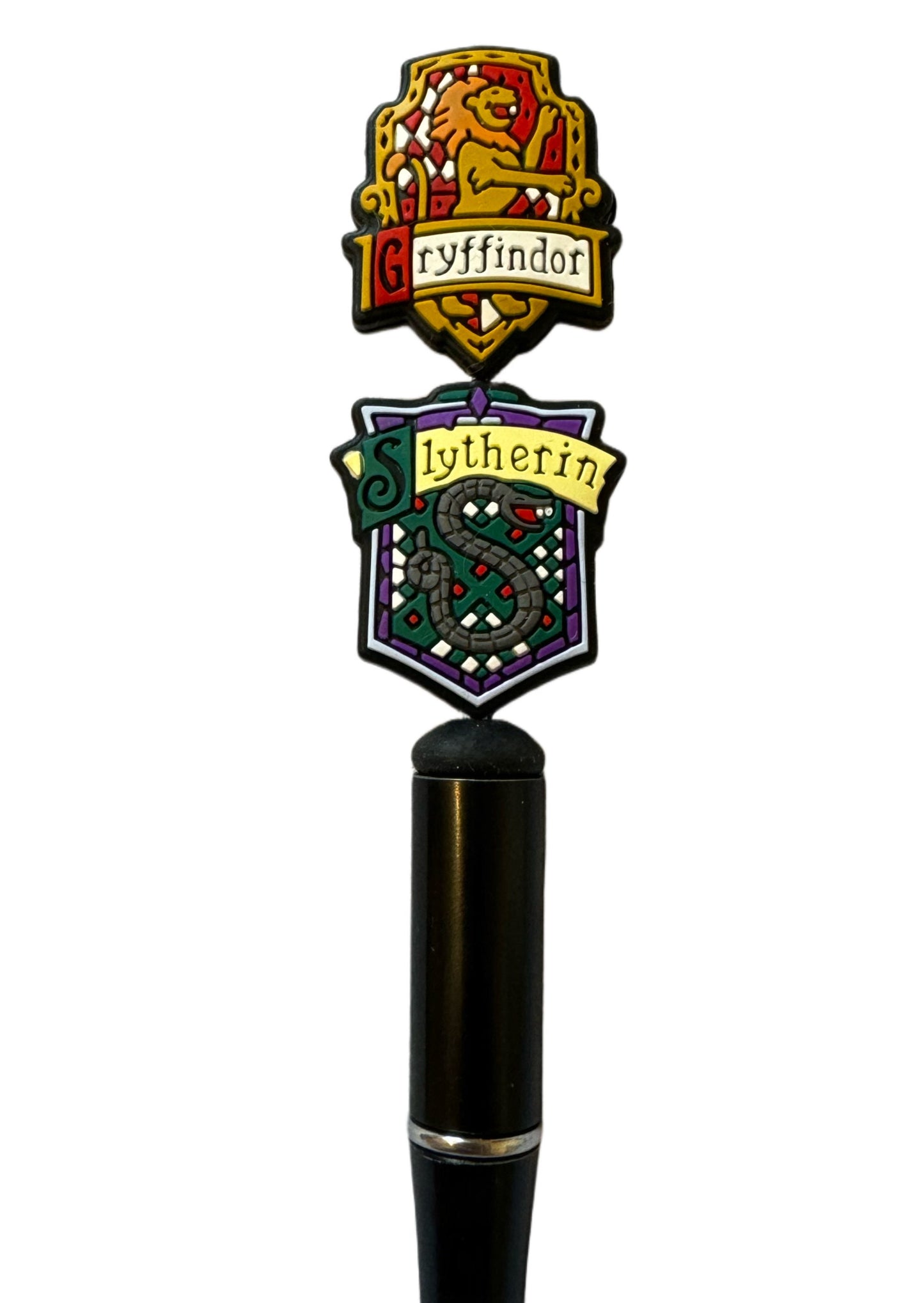 Hogwarts Houses for Wizards Slytherin, Ravenclaw, Hufflepuff and Gryffindor Silicone Focal Bead for Beadable Pens, Keychains and More!