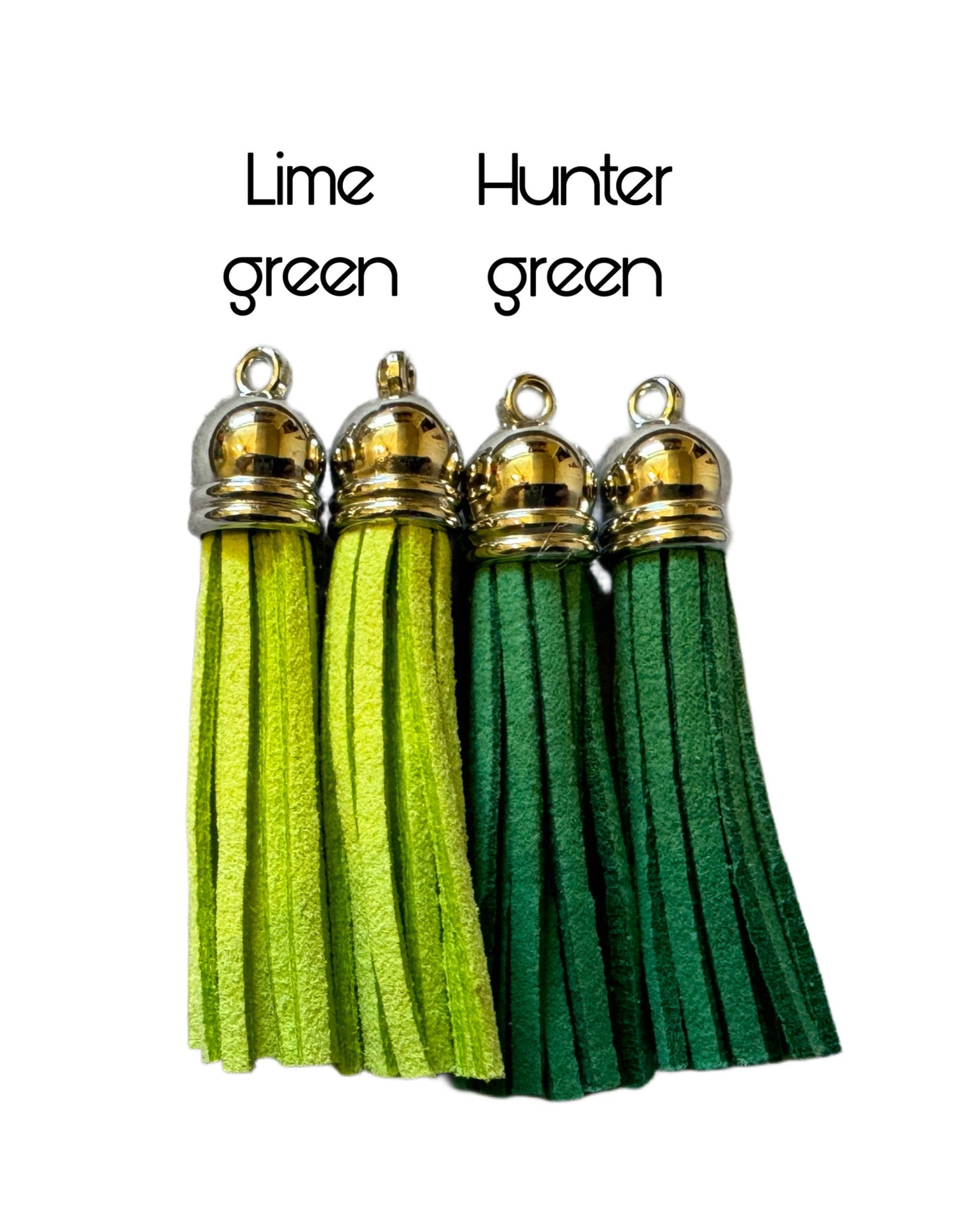 50mm Short Faux Leather Tassels With Silver Cap for DYI, Key Chains, Purse and Handbags or Clothing. Perfect for All Your Projects!