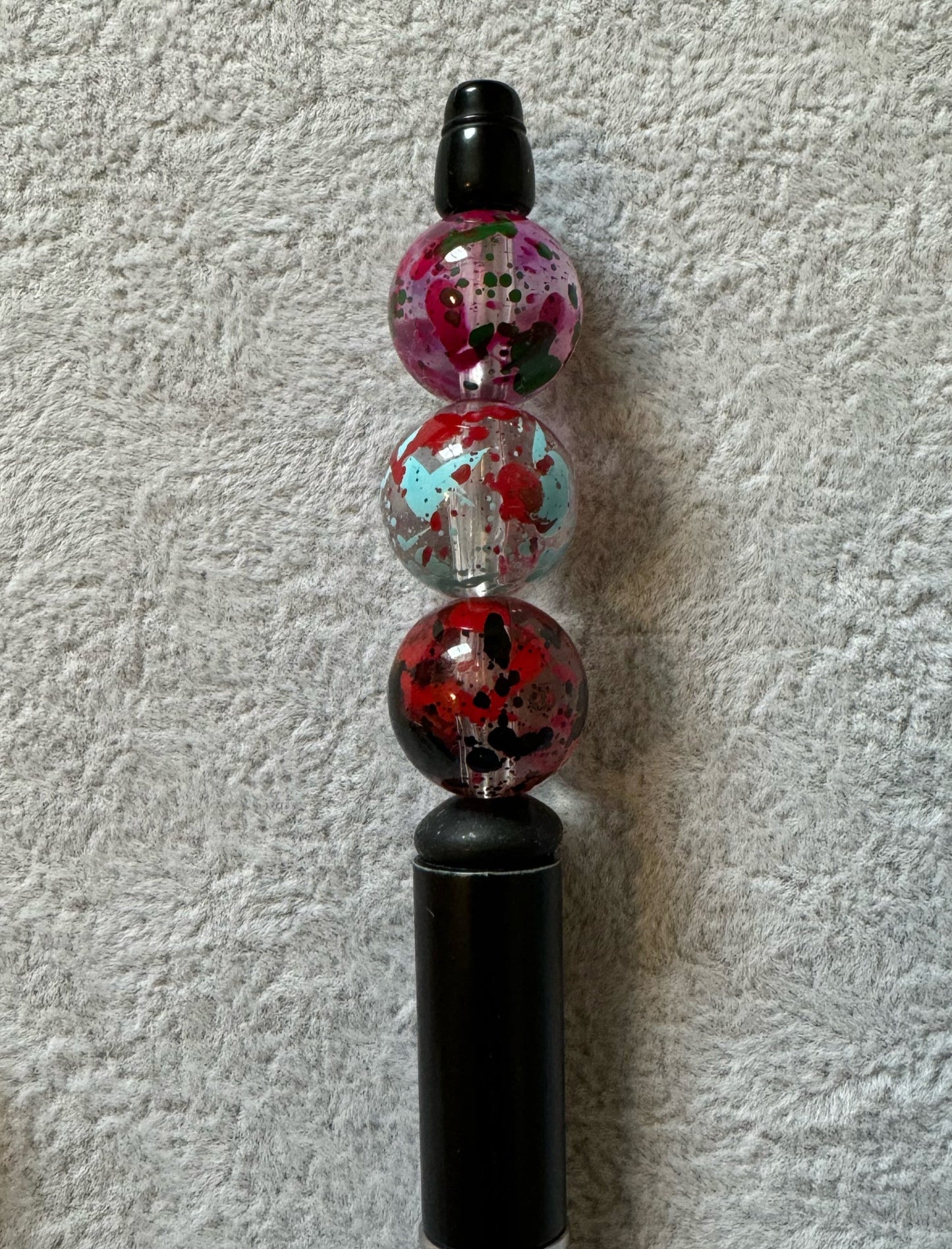 16mm Transparent Multicolor Splatter Acrylic Bead Mix for Beadable Pens, Bookmarks, Keychains, Bracelet and More! For All Your DIY Creations