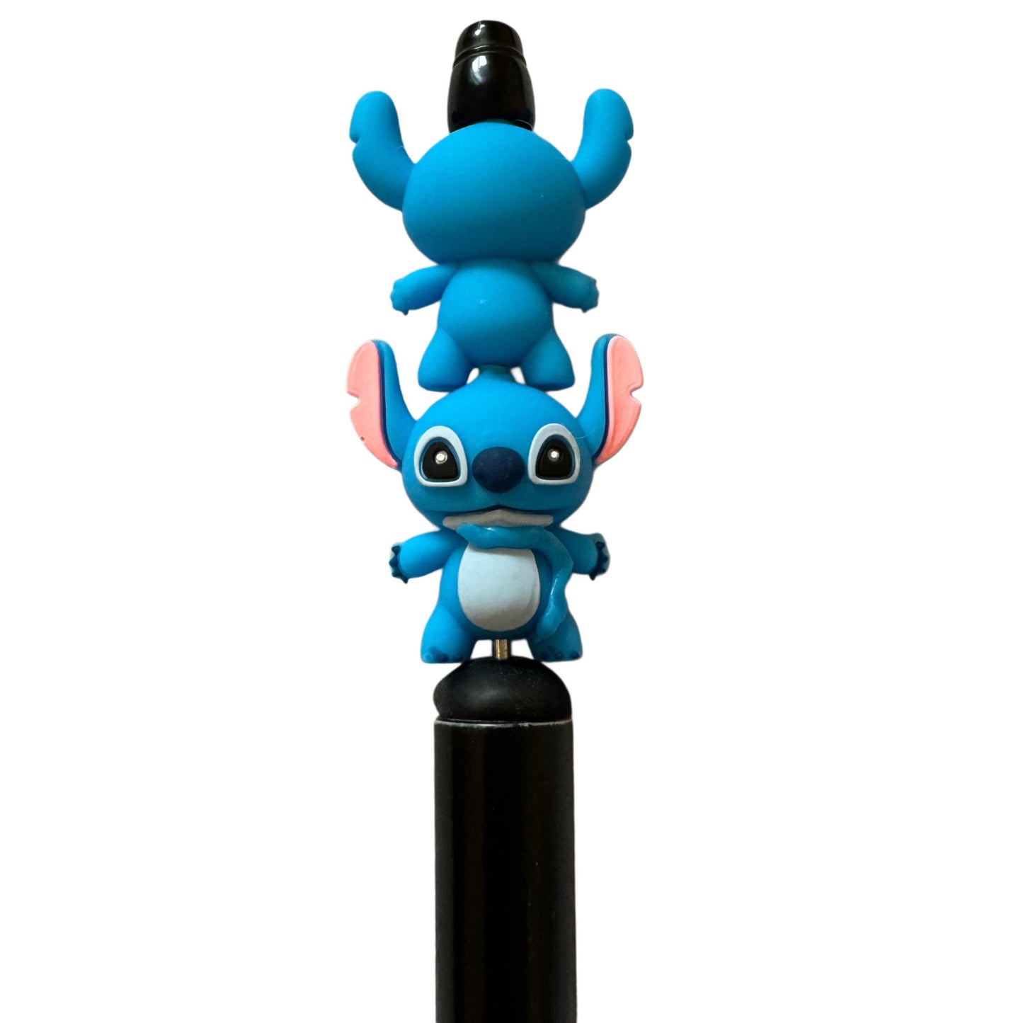3d Stitch the Little Blue Alien with Big Ears Silicone Focal Bead for Beadable Pens, Stylus, Bookmarks, Keychains and More!