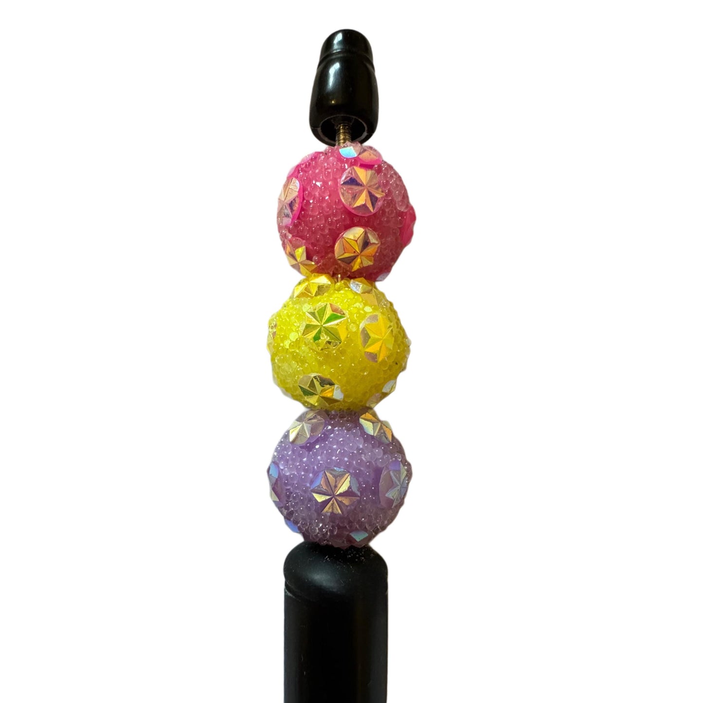 10 Pieces 15mm Bubble Beads with Stars or Flowers for Beadable Pens, Keychains, Bracelets, Earrings and More! Perfect for Your DIY Projects!