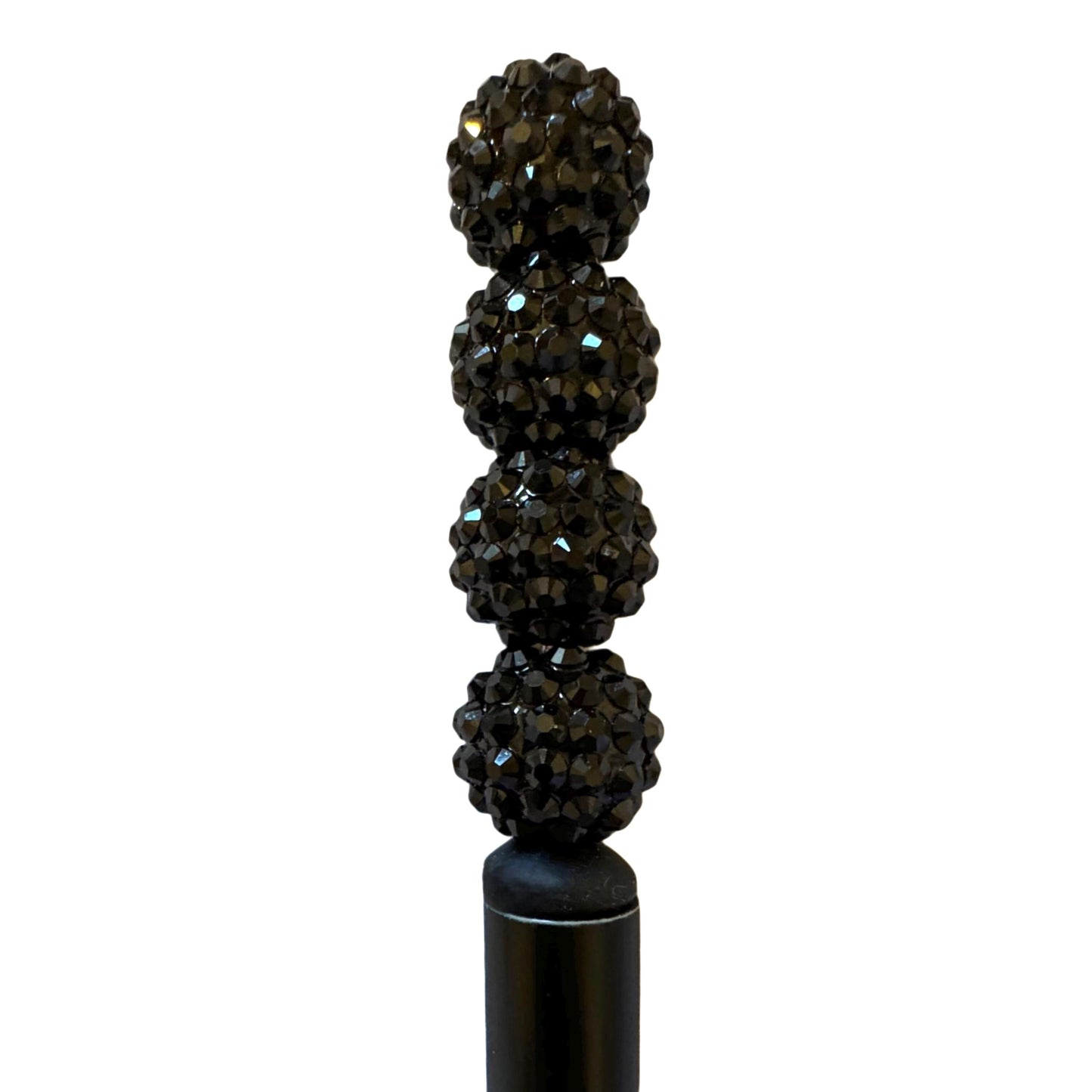 10 Pieces 16mm Black Acrylic Rhinestone Beads for Beadable Pens, Keychains, Bracelets, Earrings and More! Perfect for Your DIY Projects!