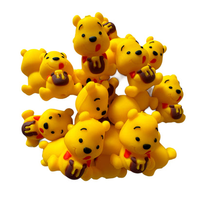3d Winnie the Honey Bear and Friends Silicone Focal Bead for Beadable Pens, Stylus, Keychains and More!