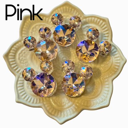 26mm Large Rhinestone and Metal Mouse Head Beads for Beadable Pens, Keychains, Bracelets, Earrings & More! Perfect for All Your DIY Projects