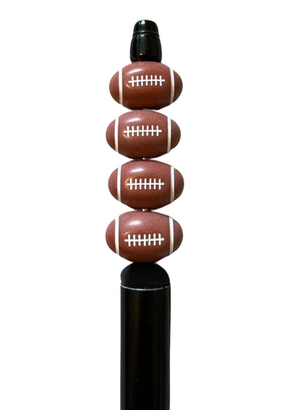 12mm x 18mm Sports Themed Acrylic Football Beads for Beadable Pen, Keychains, Bracelets and More!  Perfect for Your DYI Creations!