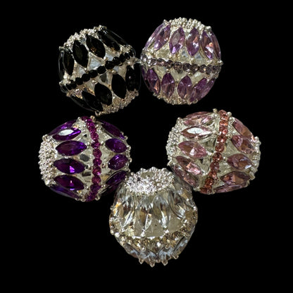 Stunning 18mm Metal and Glass Rhinestone with Long Navettes Bead Mix in Silver for Beadable Pen Stylus Keychain Bracelet Earrings and More