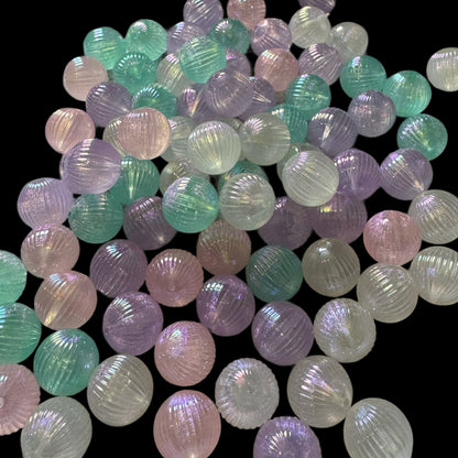 Glow Magic! 10 Pieces of 16mm Luminous Pastel Pumpkin Acrylic Beads for Bracelets, Keychains, Earrings and more of Your DIY Creations!