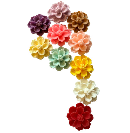 24mm Luminous Resin Camilla Flower Flatback Cabochon. Perfect for Your DIY Projects for Phone Cases, Water Bottles, Hair Accessory and More!