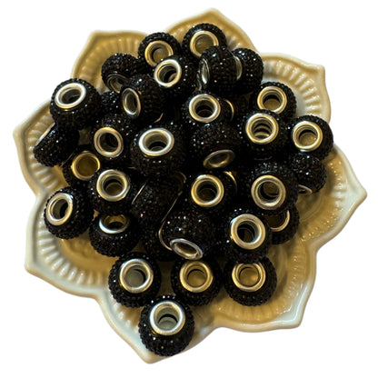 Acrylic Rhinestone Like Wheel Beads or Spacers with Large Hole for Beadable Pen, Keychain, Bracelet and More! Perfect for Your DIY Creations