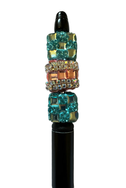 4 Pieces Gorgeous 15mm Chunky Rhinestone and Clay Cube Square Beads Mix for Beadable Pens, Keychains, Bracelets, Earrings and More!