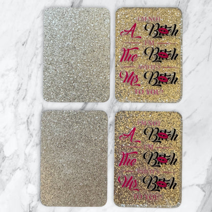 ADULT CONTENT! 5 Pieces I'm Not a Bitch I'm THE Bitch and It's Ms. Bitch to You! Flatback One Sided Planar Acrylic for Keychains, Badge Reels, Earrings and More!