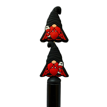 Gnome as a Vampire Scary but Cute Halloween Horror Character Silicone Focal Bead for Beadable Pens, Keychains and More!
