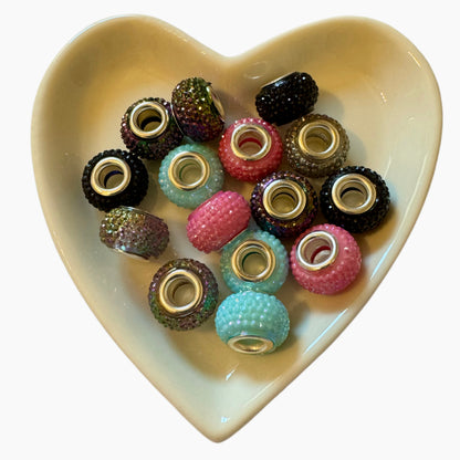 Acrylic Rhinestone Like Wheel Beads or Spacers with Large Hole for Beadable Pen, Keychain, Bracelet and More! Perfect for Your DIY Creations