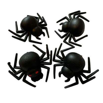 Scary 3d Black Spider with Red Eyes Halloween Horror Silicone Focal Bead for Beadable Pens, Stylus, Keychains and More!