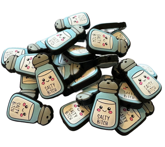 ADULT CONTENT! Salty Bitch Focal Bead for Beadable Pens, Stylus, Pencils, Keychains and More