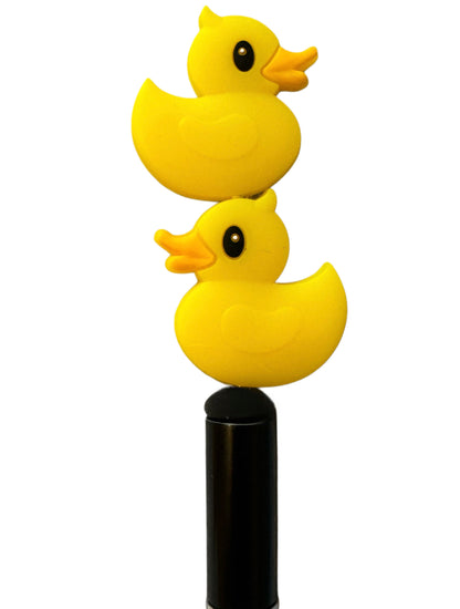 Yellow Duck Silicone Focal Bead for Beadable Pens, Stylus, Pencils, Keychains and More.  Great for Duck, Duck Jeep or Cruising Ducks Game!