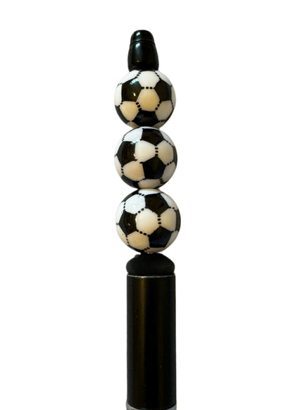 16mm Sports Themed Acrylic Soccer Ball Beads for Beadable Pen, Keychains, Bracelets and More!  Perfect for Your DYI Creations!