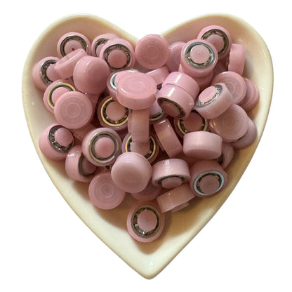 10 Pieces Plastic and Metal Pink Spinners for Your DIY Creations.  Make your Beads or Focals Spin with this Fun Accessory!