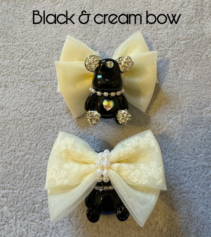 Ultra Premium Wedding Bride Bear with Veil and Rhinestones for Beadable Pen, Keychain and more!  Also Perfect for Quinceanera or Prom!