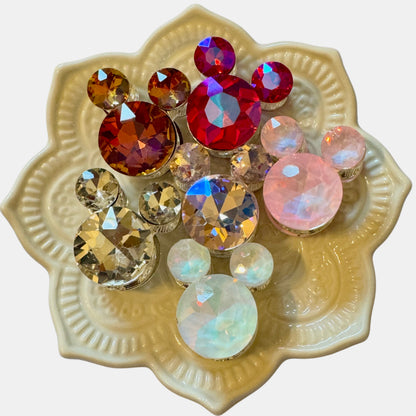 26mm Large Rhinestone and Metal Mouse Head Beads for Beadable Pens, Keychains, Bracelets, Earrings & More! Perfect for All Your DIY Projects