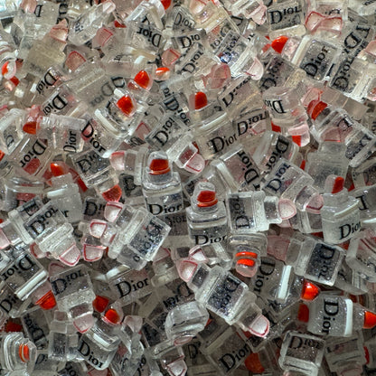 CC, LV or DD Resin Designer Inspired Lipstick Nail Charms or Cabochons for DYI Phone Cases, Scrapbook, Hair Accessories, or Make Your Own Beads!