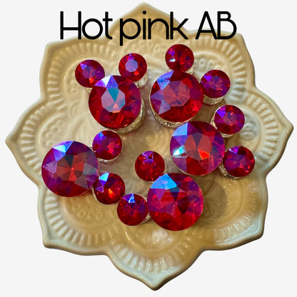 26mm Large Rhinestone and Metal Mouse Head Beads for Beadable Pens, Keychains, Bracelets, Earrings & More! Perfect for All Your DIY Projects