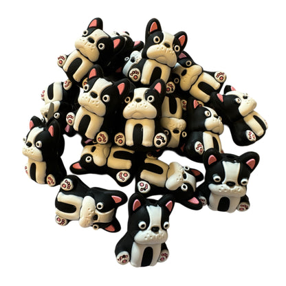 3d Kawaii Frenchie French Bulldog Silicone Focal Bead for Beadable Pens, Stylus,, Keychains and More!