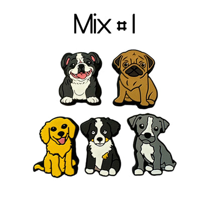 Dog and Cat Silicone Focal Bead Mix for Beadable Pens, Stylus, Pencils, Keychains.  Cute Puppy and Kitty Mix with Pug, Bulldog, and More!