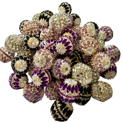 Stunning 18mm Metal and Glass Rhinestone with Long Navettes Bead Mix in Silver for Beadable Pen Stylus Keychain Bracelet Earrings and More