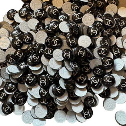 CC, GG or DD Resin Designer Inspired Round Nail Charms or Cabochons for DYI Phone Cases, Scrapbook, Hair Accessories, or Make Your Own Beads!