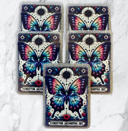 5 Pieces Tarot Card Mix or One Design Planar Acrylic with Glitter Back for Keychains, Badge Reels, Earrings and More! The Drama Queen, The Boss, The Audacity, The Anti Social