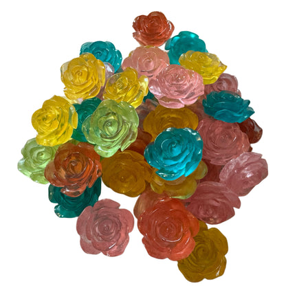 30mm Luminous Jelly Flower Flatback Cabochon Perfect for Your DYI Projects with Phone Cases Water Bottles and More!