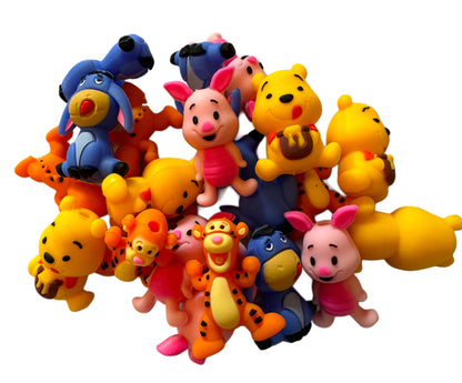3d Winnie the Honey Bear and Friends Silicone Focal Bead for Beadable Pens, Stylus, Keychains and More!