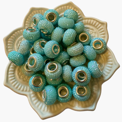 Acrylic Rhinestone Like Wheel Beads or Spacers with Large Hole for Beadable Pen, Keychain, Bracelet and More! Perfect for Your DIY Creations