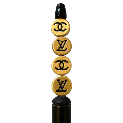 CC and LV Gold Toned Metal Spacer Designer Inspired for Beadable Pens, Keychains, Bracelets, Earrings and More!