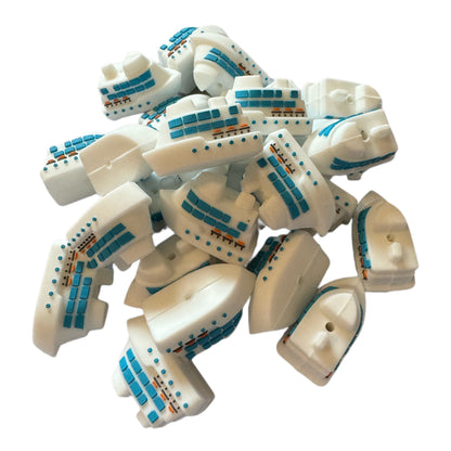 High Quality 3D Cruise Ship Silicone Focal Bead for Beadable Pens, Stylus, Pencils, Keychains and More. Fun Compliment for Cruising Ducks!