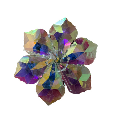 Stunning Handmade Double Layer with Individual Petals 45mm Large Flat Back Glass Flower Cabochon for Your DIY Creations. Sold Individually
