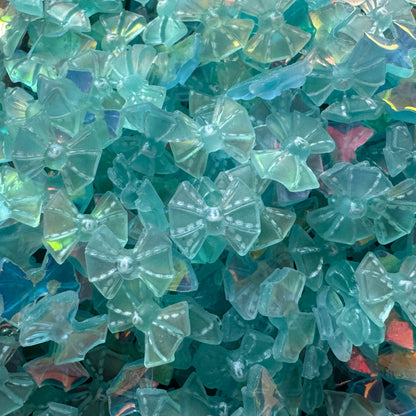 CC Resin Designer Inspired Transparent Bows Nail Charms or Cabochons for DYI Phone Cases, Scrapbook, Hair Accessories, or Make Your Own Beads!