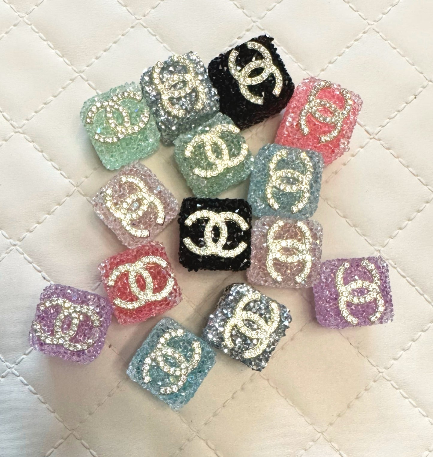 CC Sugar Cube Designer Inspired Bead for Beadable Pens, Stylus, Pencils, Keychains and More!