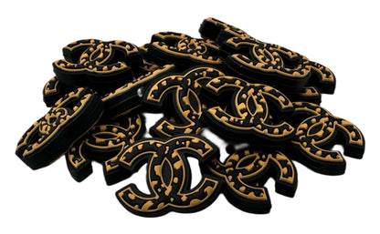 CC Animal Print Designer Inspired Silicone Focal Bead for Beadable Pens, Stylus, Pencils, Keychains and More