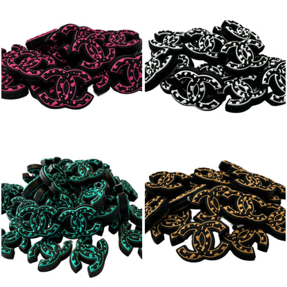 CC Animal Print Designer Inspired Silicone Focal Bead for Beadable Pens, Stylus, Pencils, Keychains and More