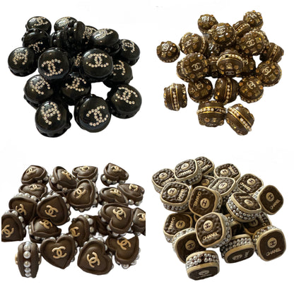 CC Metal, Rhinestone and/or Acrylic Pearl Designer Inspired Bead for Beadable Pens, Stylus, Pencils, Keychains and More!