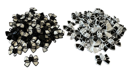 CC Metal Bow Pendant Designer Inspired with Camilla Flower for Beadable Pens, Keychains, Bracelets, Earrings and More!