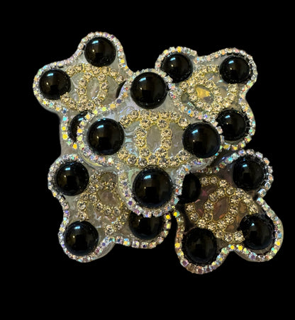 CC Clover Designer Inspired Acrylic Bead with Rhinestones for Beadable Pens, Stylus, Pencils, Keychains and More!