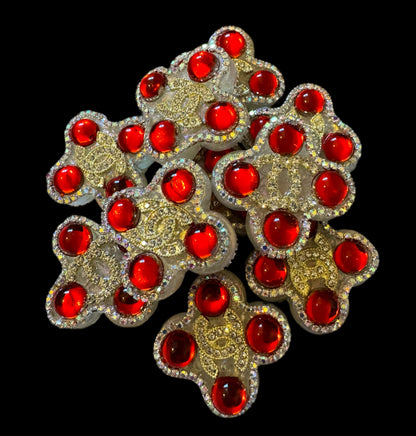CC Clover Designer Inspired Acrylic Bead with Rhinestones for Beadable Pens, Stylus, Pencils, Keychains and More!