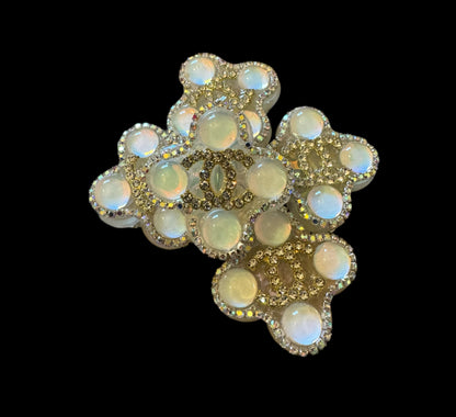 CC Clover Designer Inspired Acrylic Bead with Rhinestones for Beadable Pens, Stylus, Pencils, Keychains and More!